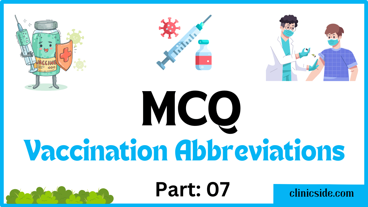 Vaccination Abbreviations quiz by clinic side