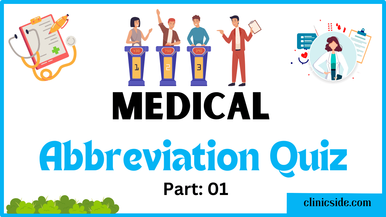 Medical Abbreviations quiz by clinic side