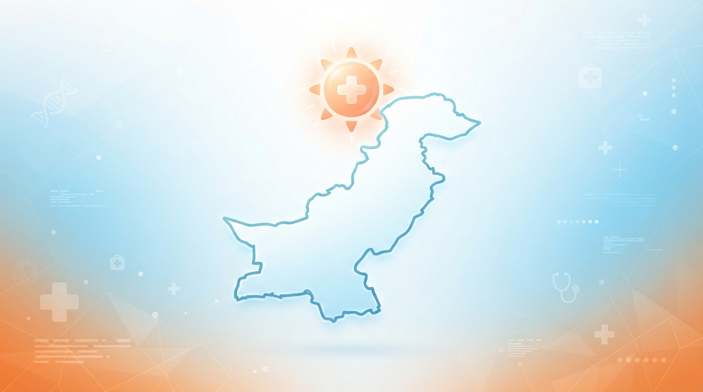 Infographic showing vitamin D deficiency statistics in Pakistan