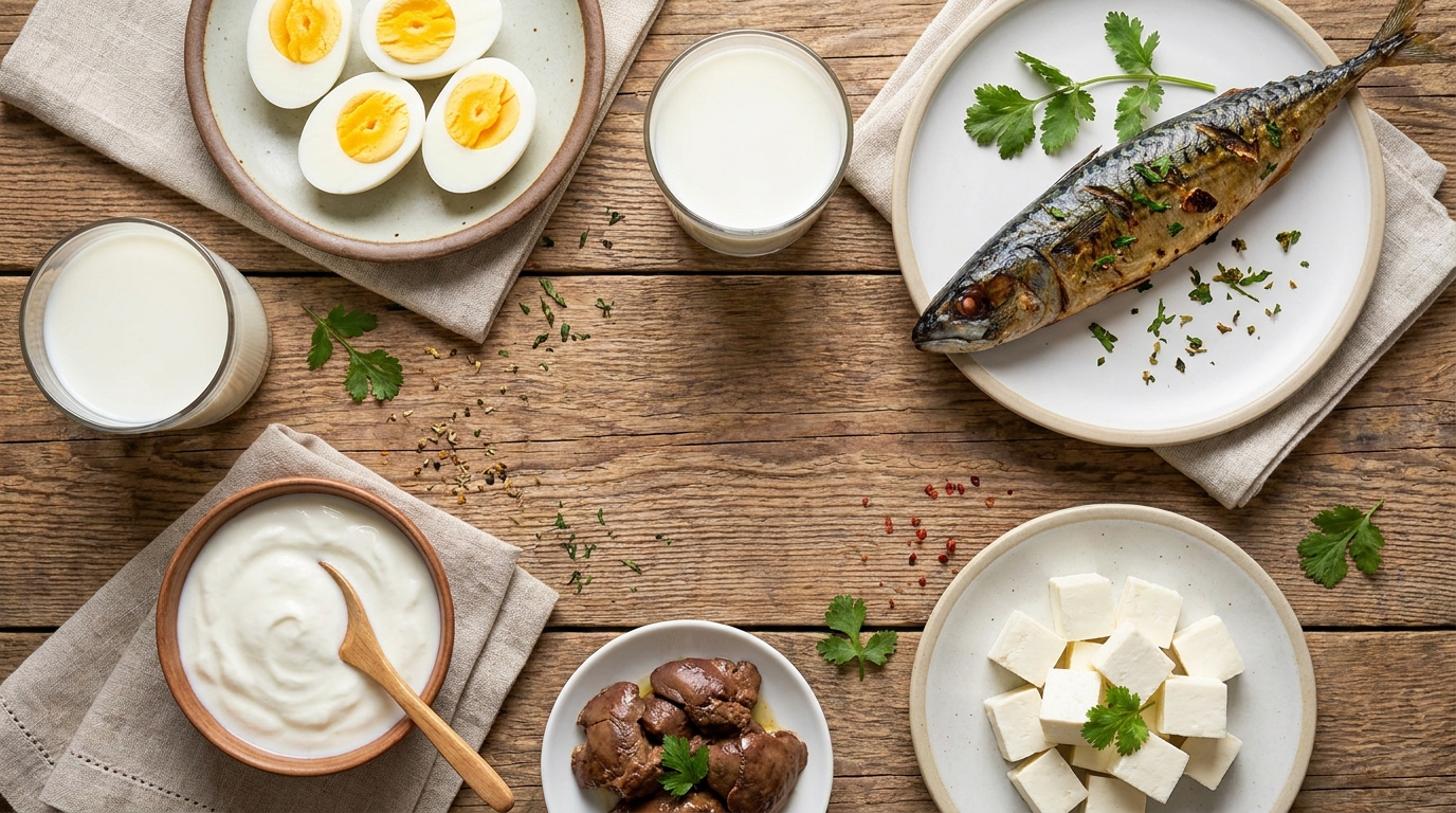 Vitamin B12 rich foods eggs fish milk yogurt liver for Pakistani diet